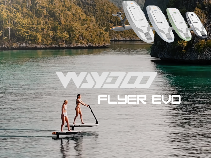 Waydoo flyer evo efoil board- available at Elite Watersports 