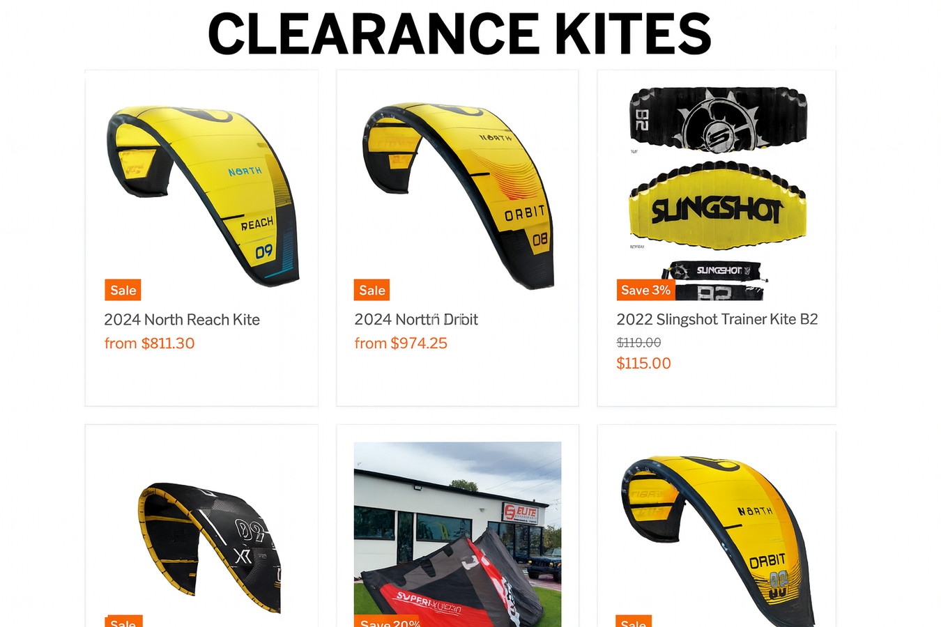Clearance Kiteboarding kites