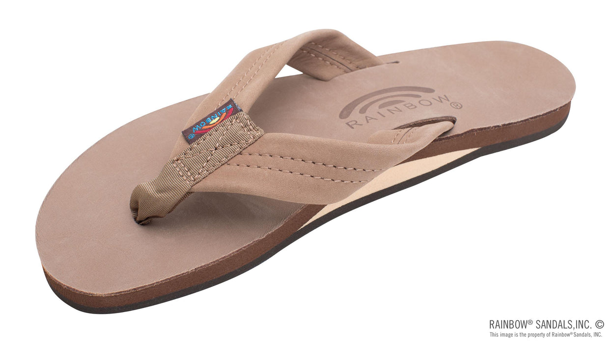 Rainbow Single Womens Layer Arch Support Premier Leather with 1" Strap