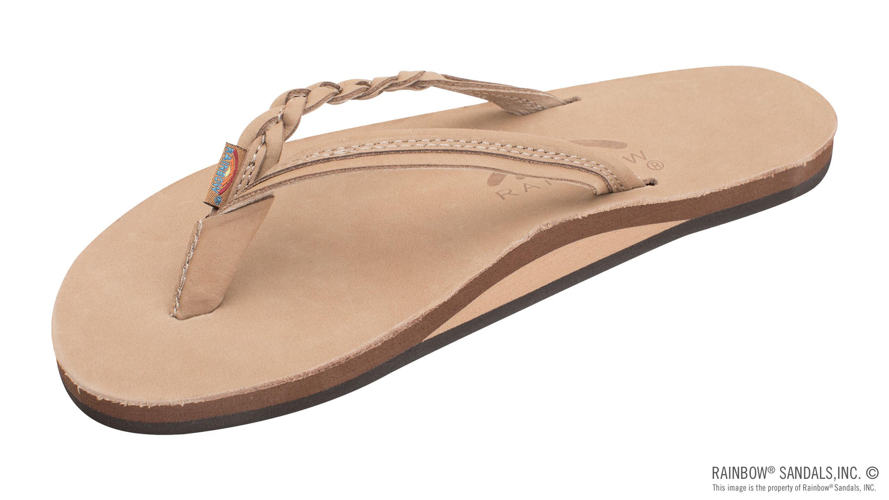 Rainbow Womens Flirty Braidy - Single Layer Premier Leather 1/2" Narrow Strap with Braid