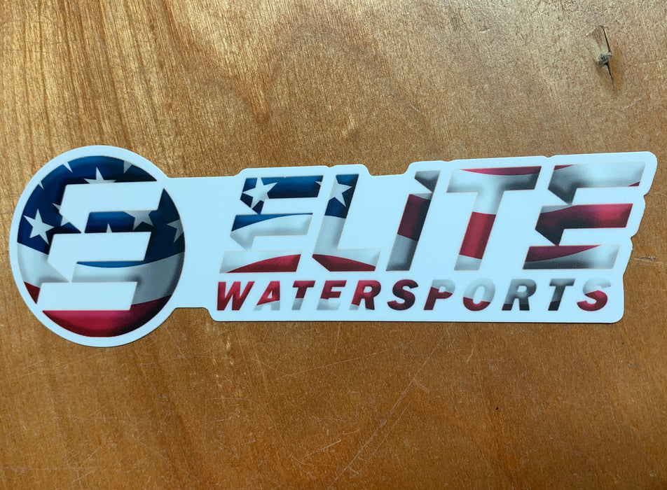 Elite Watersports american flag sticker