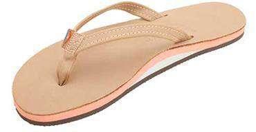 Rainbow Sandals The Tropics - Single Layer Premier Leather with Colorful Mid Sole and a 1/2" Narrow Strap