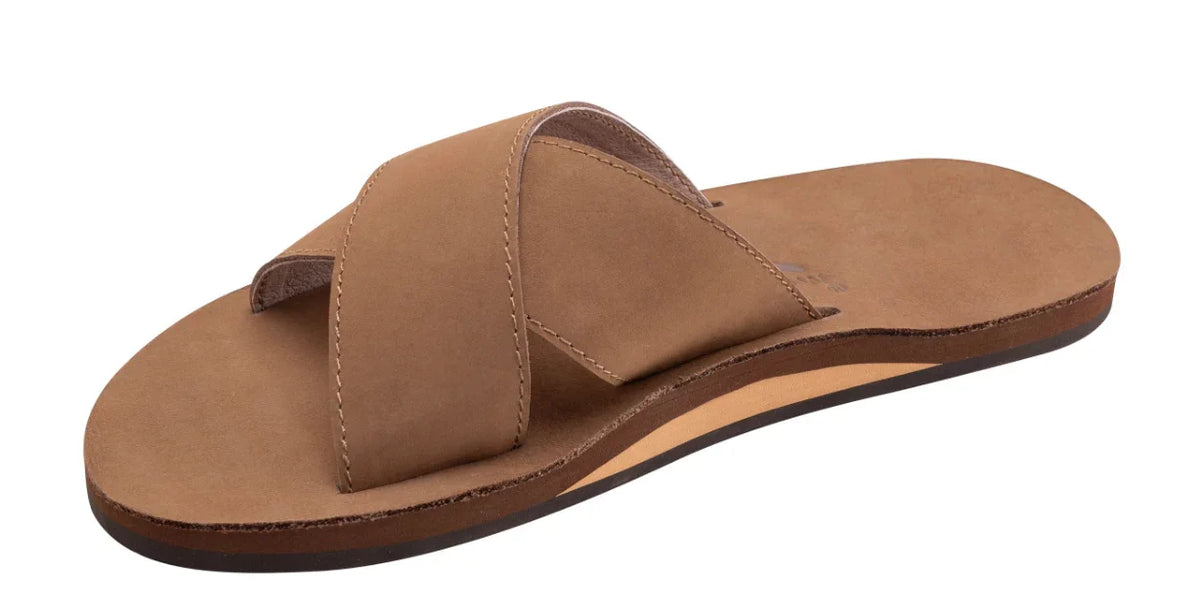 Rainbow Sandals Womens Premier Leather Dark Brown Single Layer