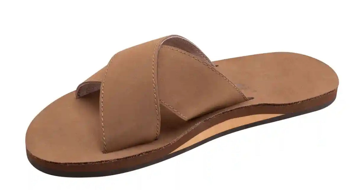 Rainbow Sandals Womens Premier Leather Dark Brown Single Layer