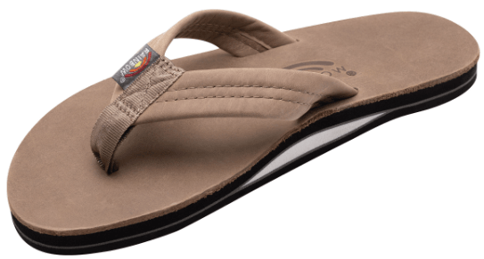 Rainbow Sandals Luxury Leather Stone Grey Single Layer Arch