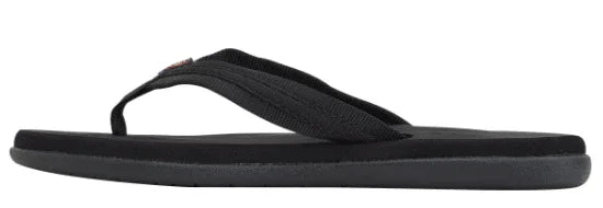 Rainbow Sandals Paisley Solid Black Molded Rubber Braided Nylon Strap