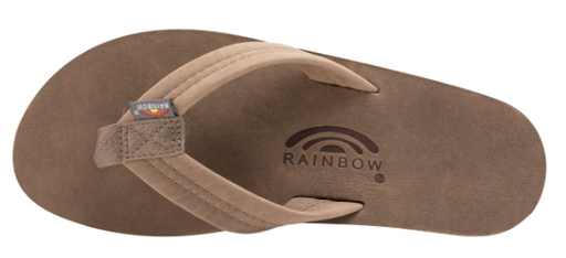 Rainbow Sandals Luxury Leather Stone Grey Single Layer Arch